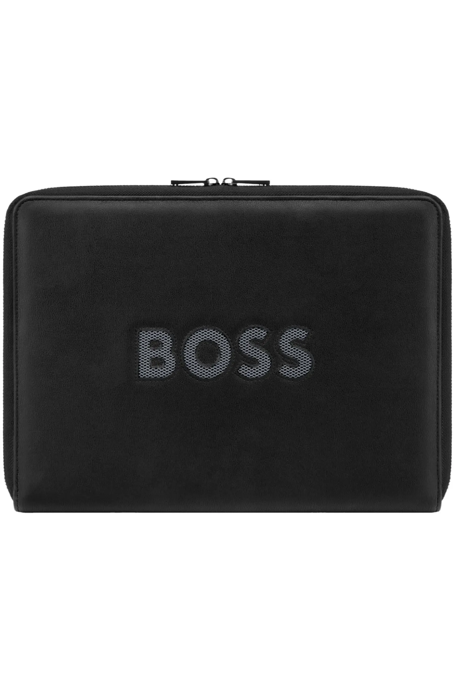 A4 conference folder in faux leather with mesh logo