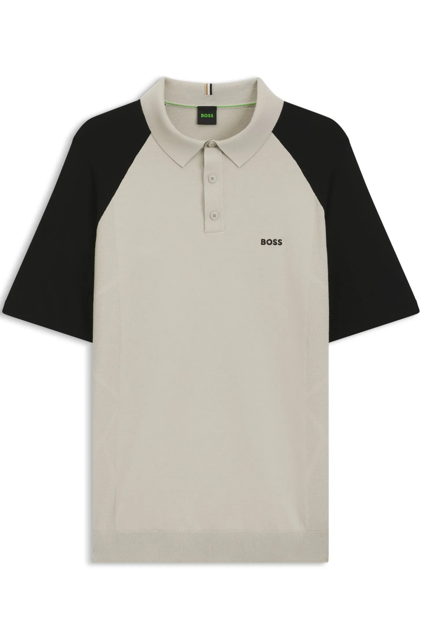 Active colour-blocked knit polo