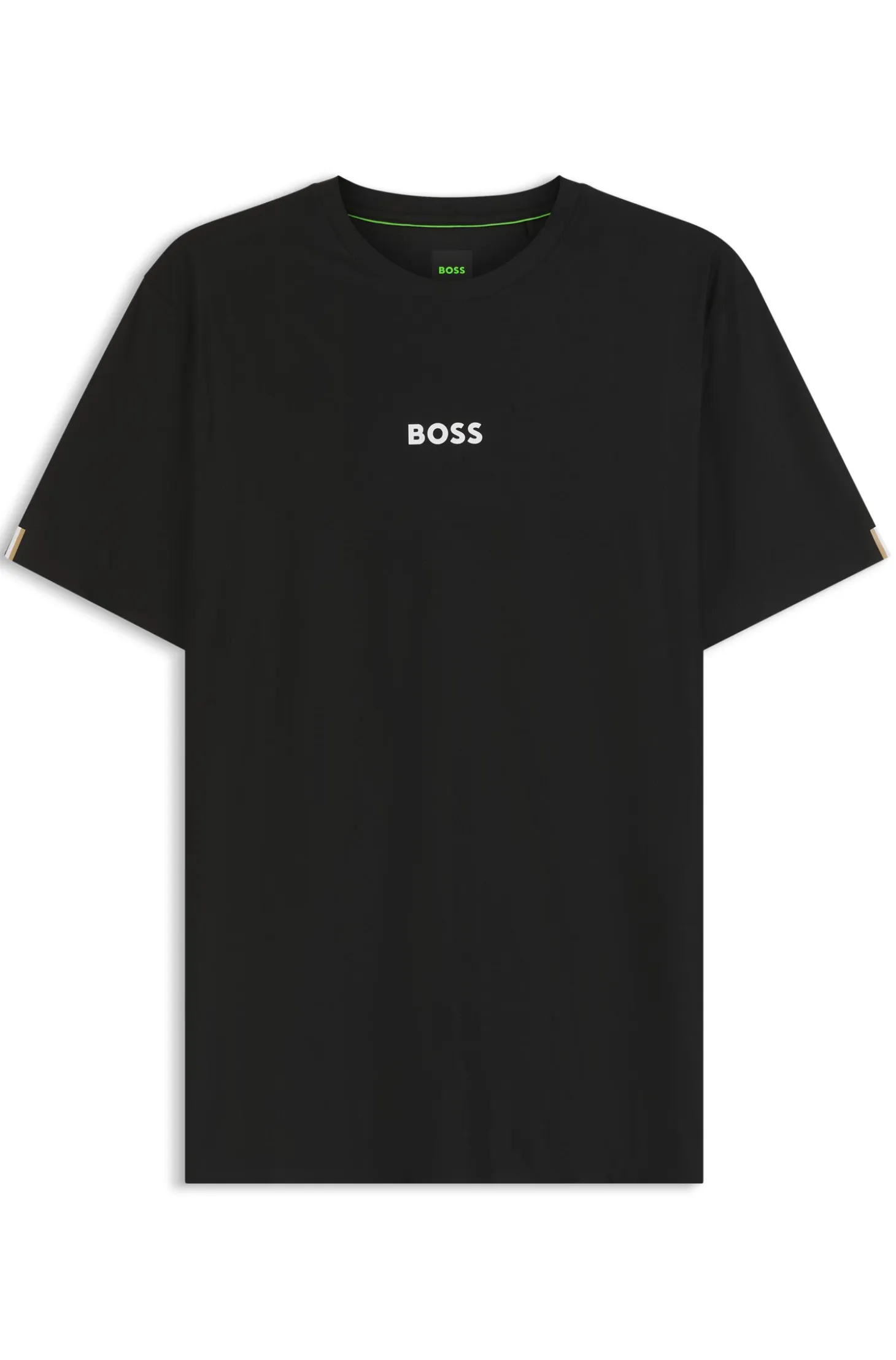 Active Jacquard-stripe slim-fit T-shirt with logo print