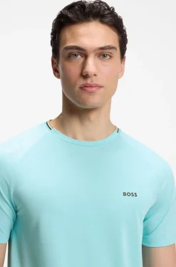 Active moisture-wicking T-shirt with tennis-ball embossing