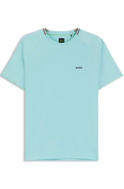 Active moisture-wicking T-shirt with tennis-ball embossing
