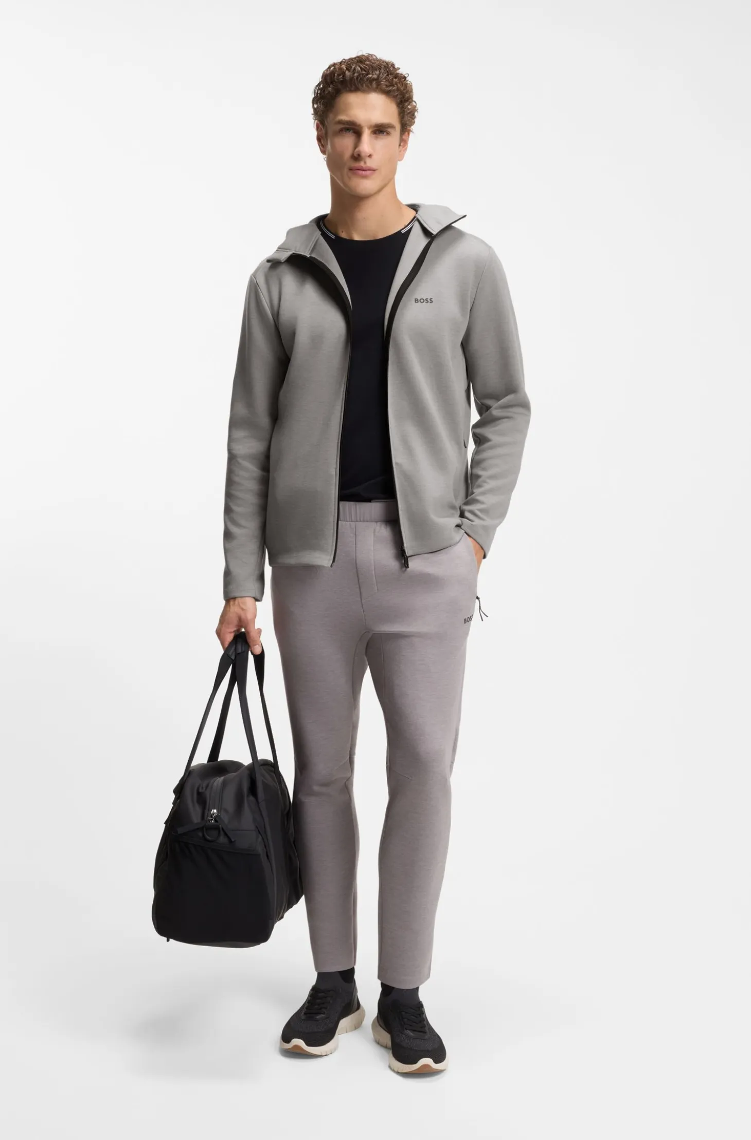 Active odour-control hooded jacket with reflective details