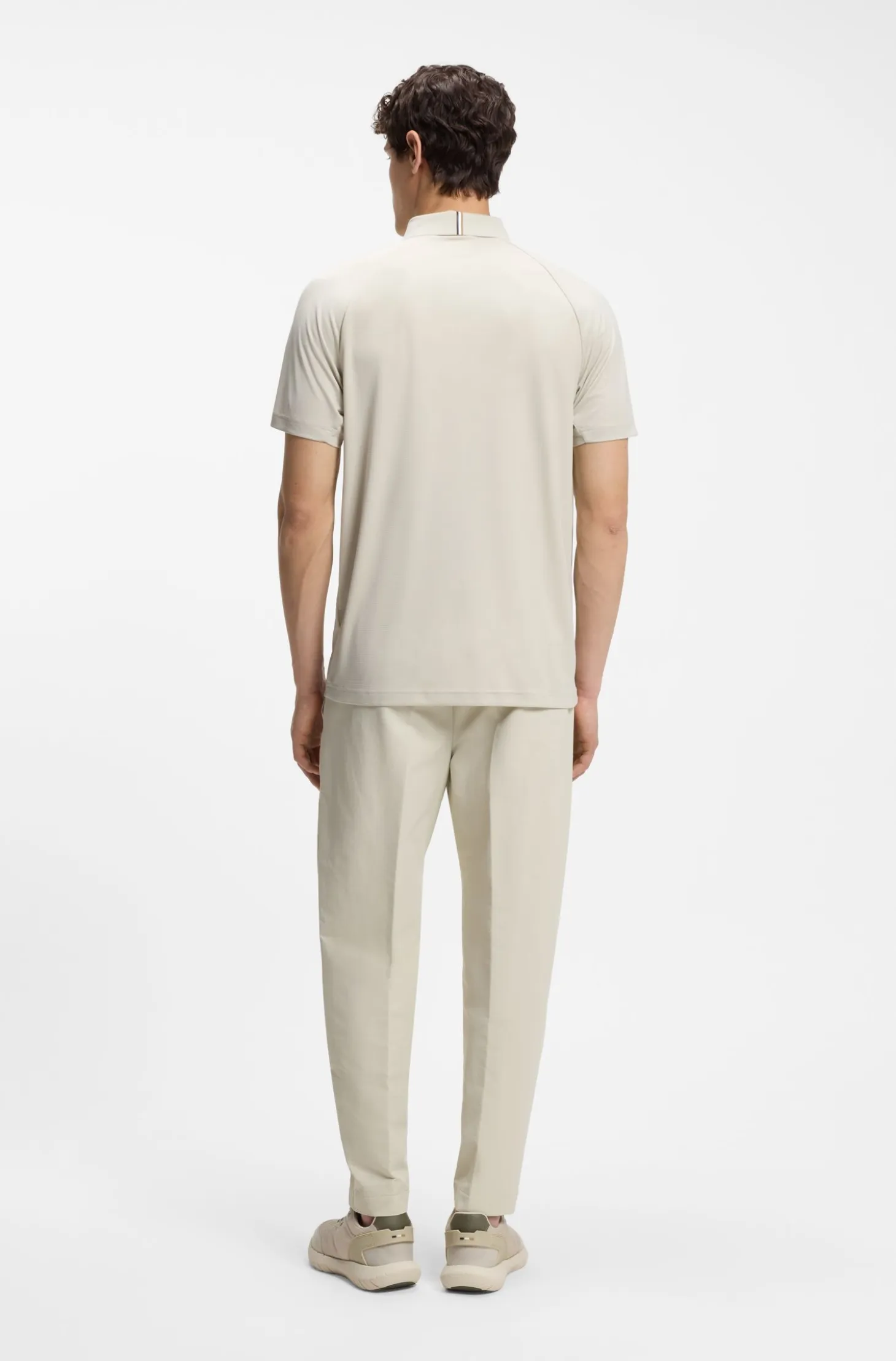 Active polo shirt with moisture management