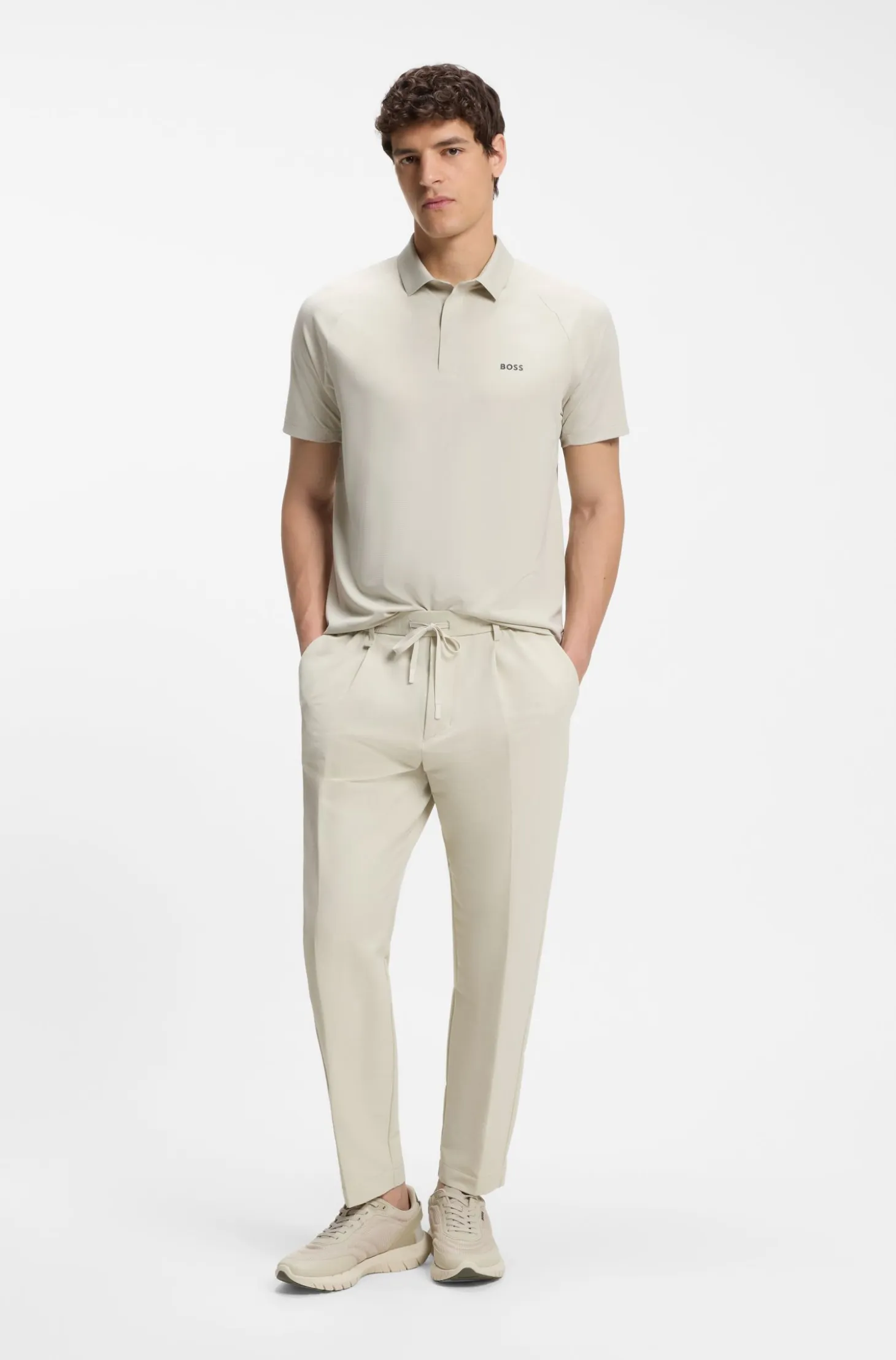 Active polo shirt with moisture management