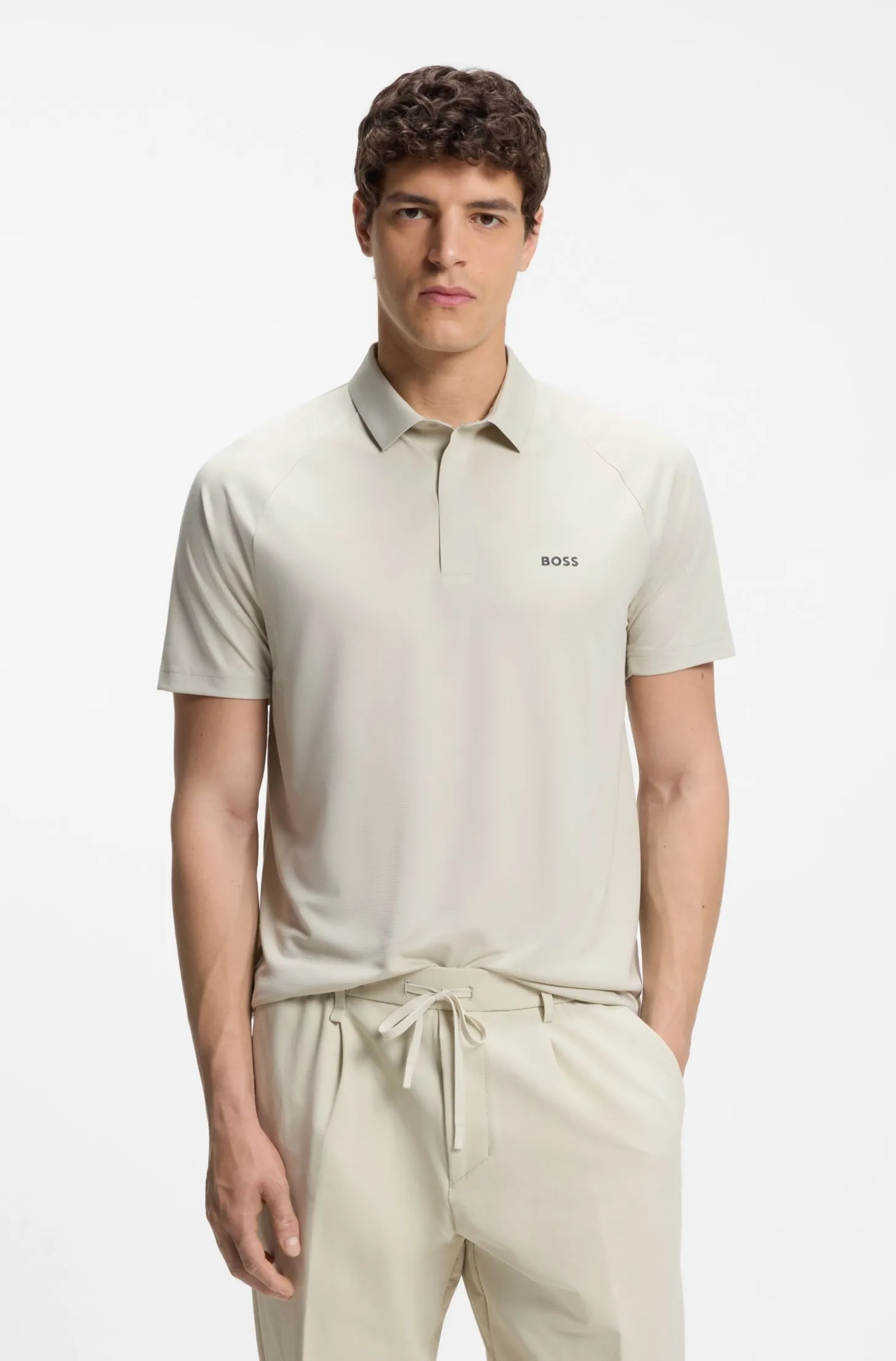 Active polo shirt with moisture management