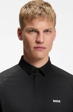 Active polo shirt with moisture management