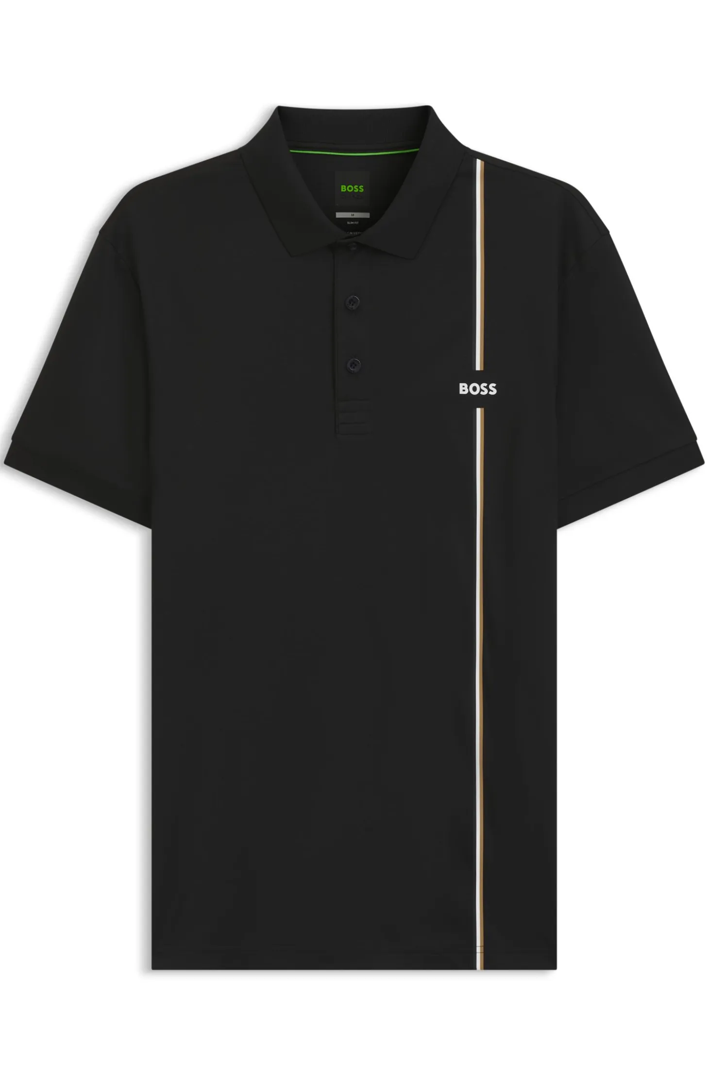 Active quick-dry polo shirt with signature stripe