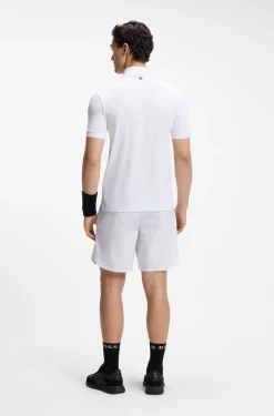 Active quick-dry polo shirt with signature stripe