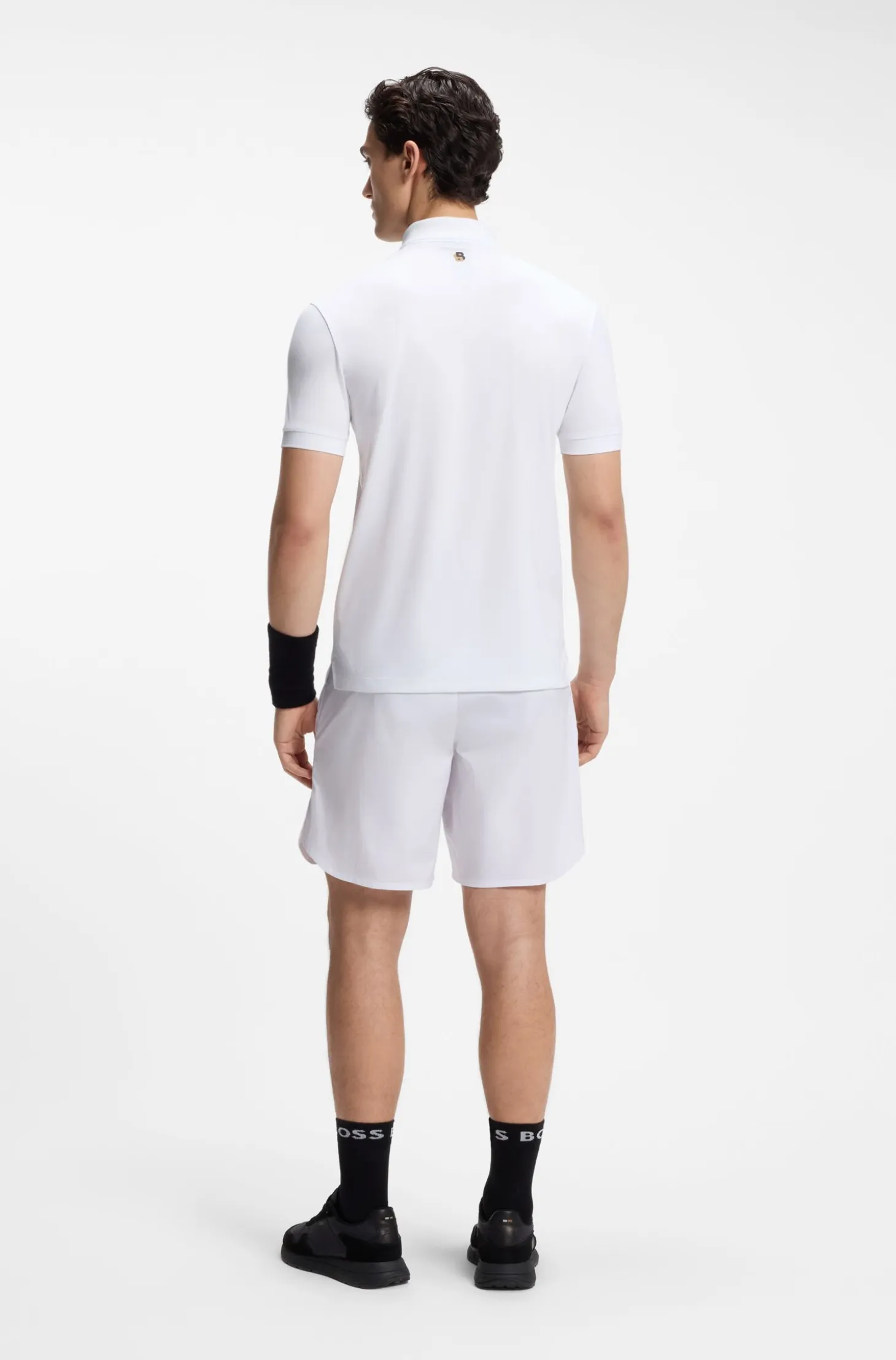 Active quick-dry polo shirt with signature stripe