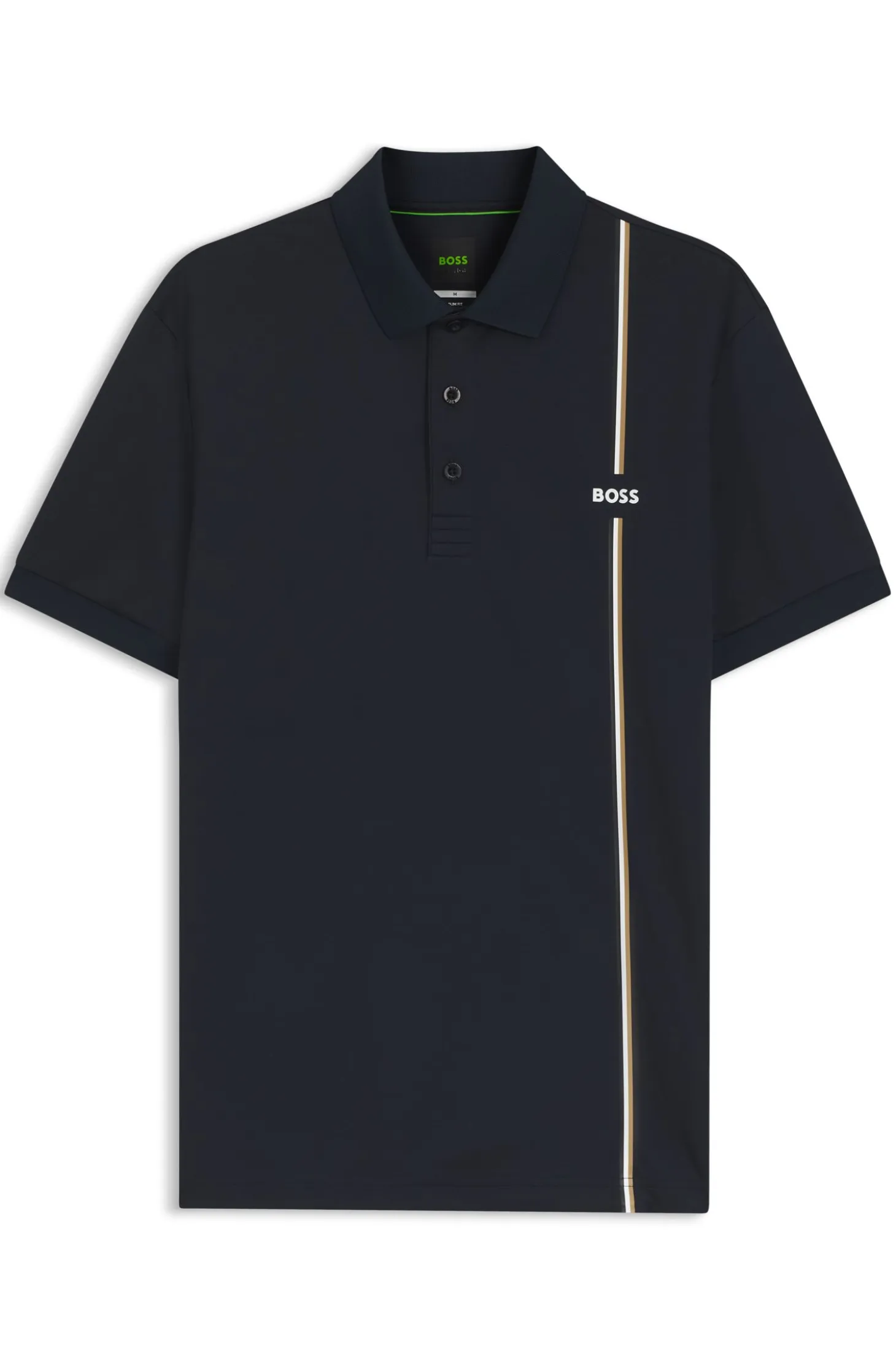 Active quick-dry polo shirt with signature stripe