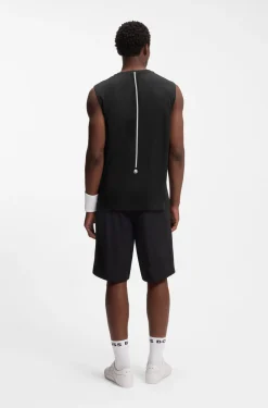 Active Sleeveless logo T-shirt in quick-dry fabric