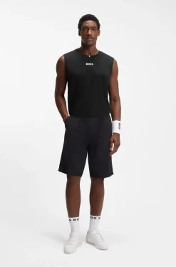 Active Sleeveless logo T-shirt in quick-dry fabric