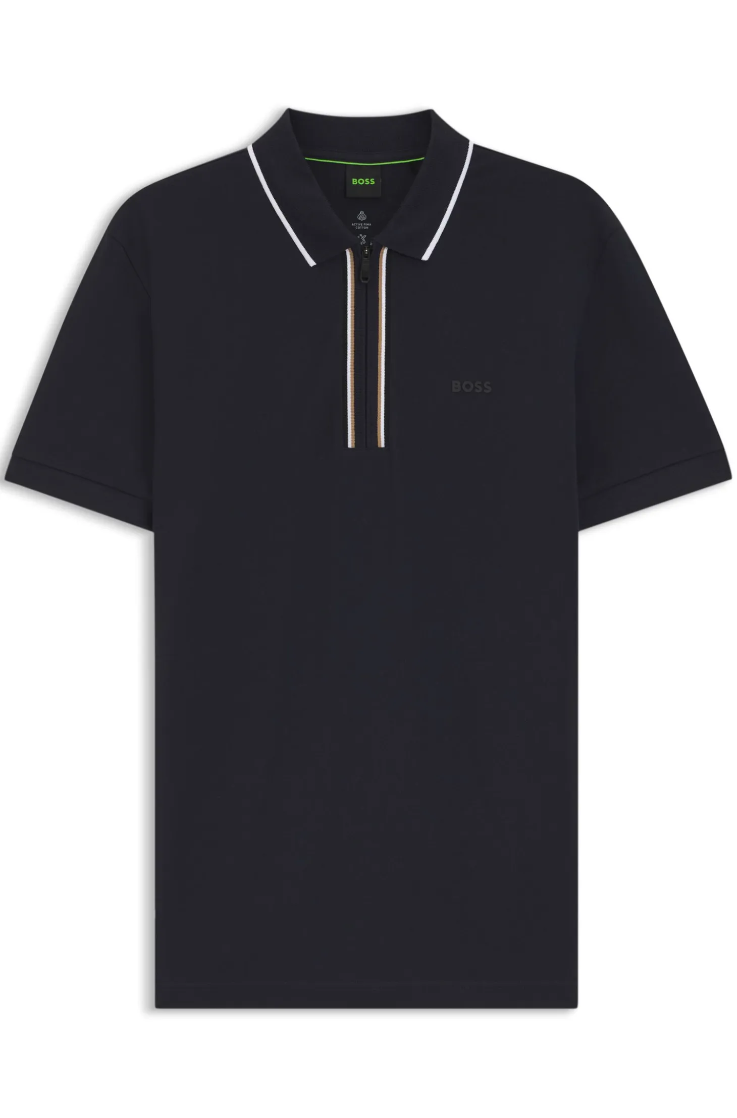 Active Slim-fit polo shirt in moisture-wicking stretch cotton