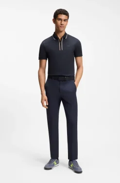 Active Slim-fit polo shirt in moisture-wicking stretch cotton