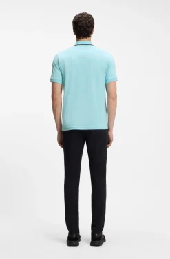Active Slim-fit polo shirt in moisture-wicking stretch cotton