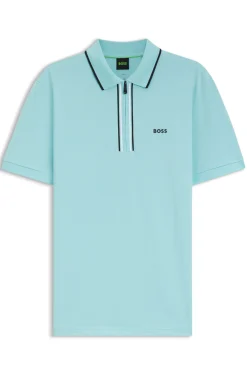 Active Slim-fit polo shirt in moisture-wicking stretch cotton