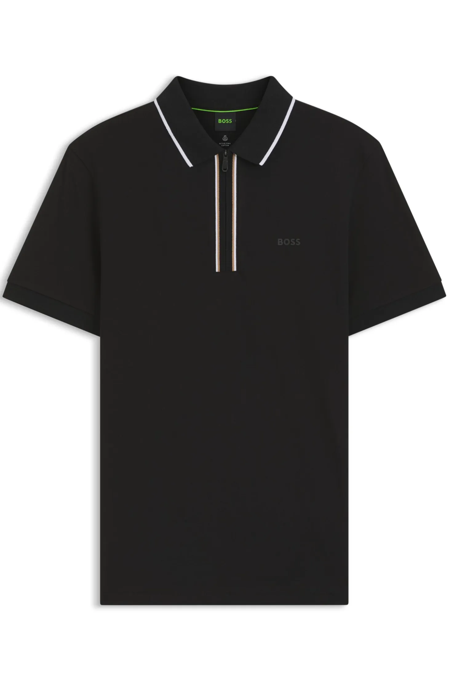 Active Slim-fit polo shirt in moisture-wicking stretch cotton