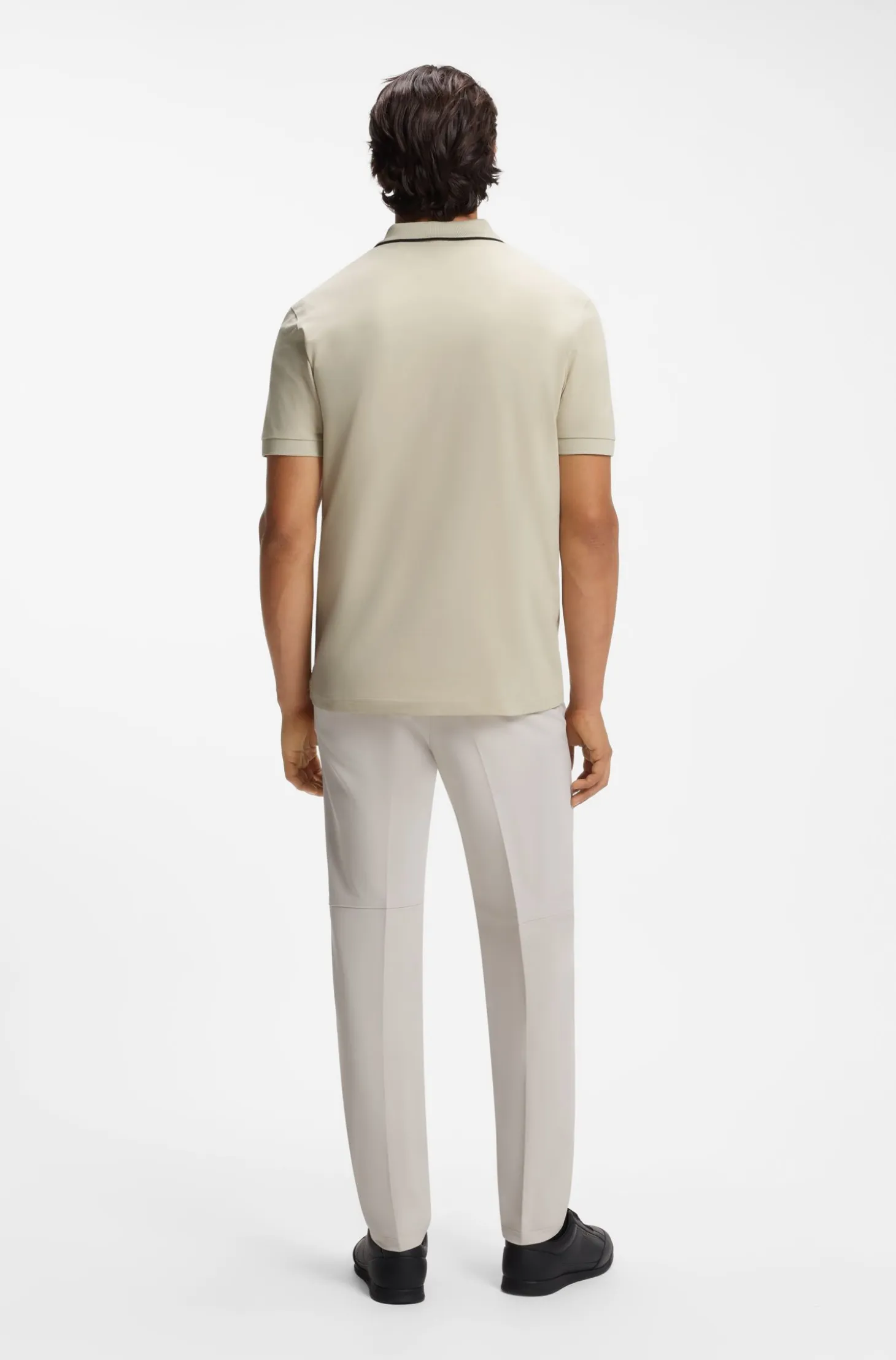 Active Slim-fit polo shirt in moisture-wicking stretch cotton