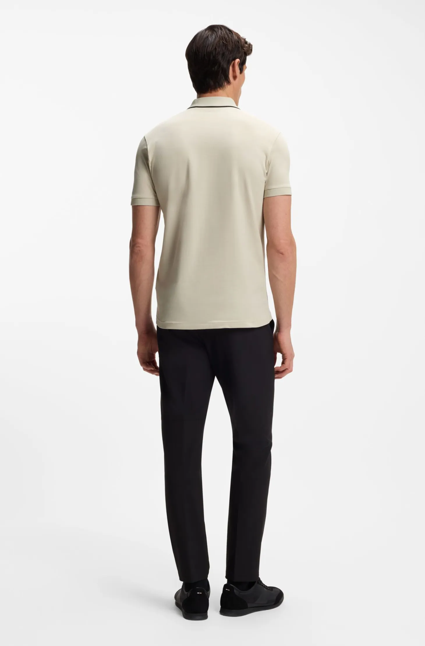 Active Slim-fit polo shirt in moisture-wicking stretch cotton