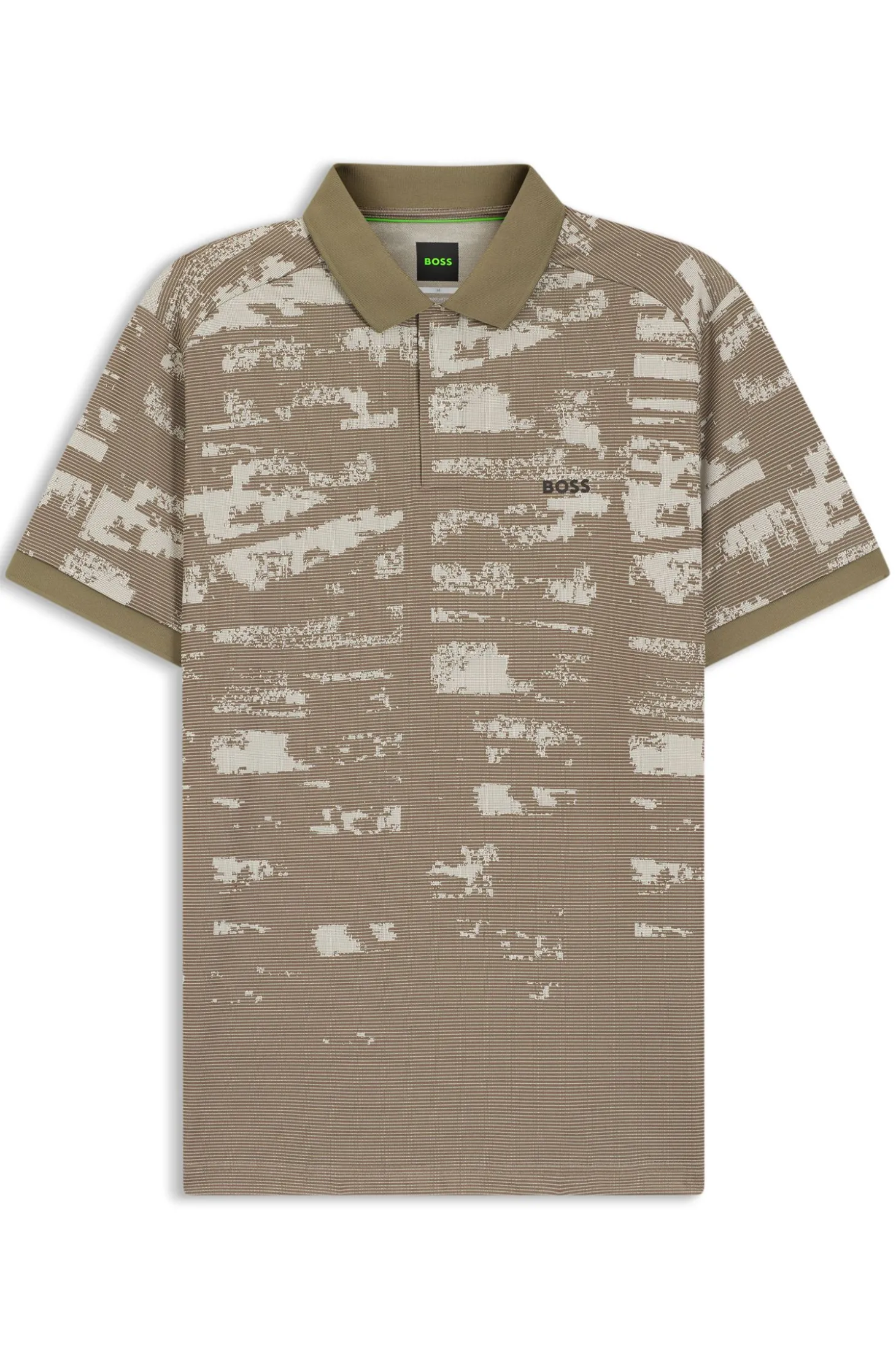 Active Slim-fit polo shirt with jacquard pattern