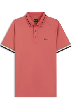 Active slim-fit polo shirt with branded details