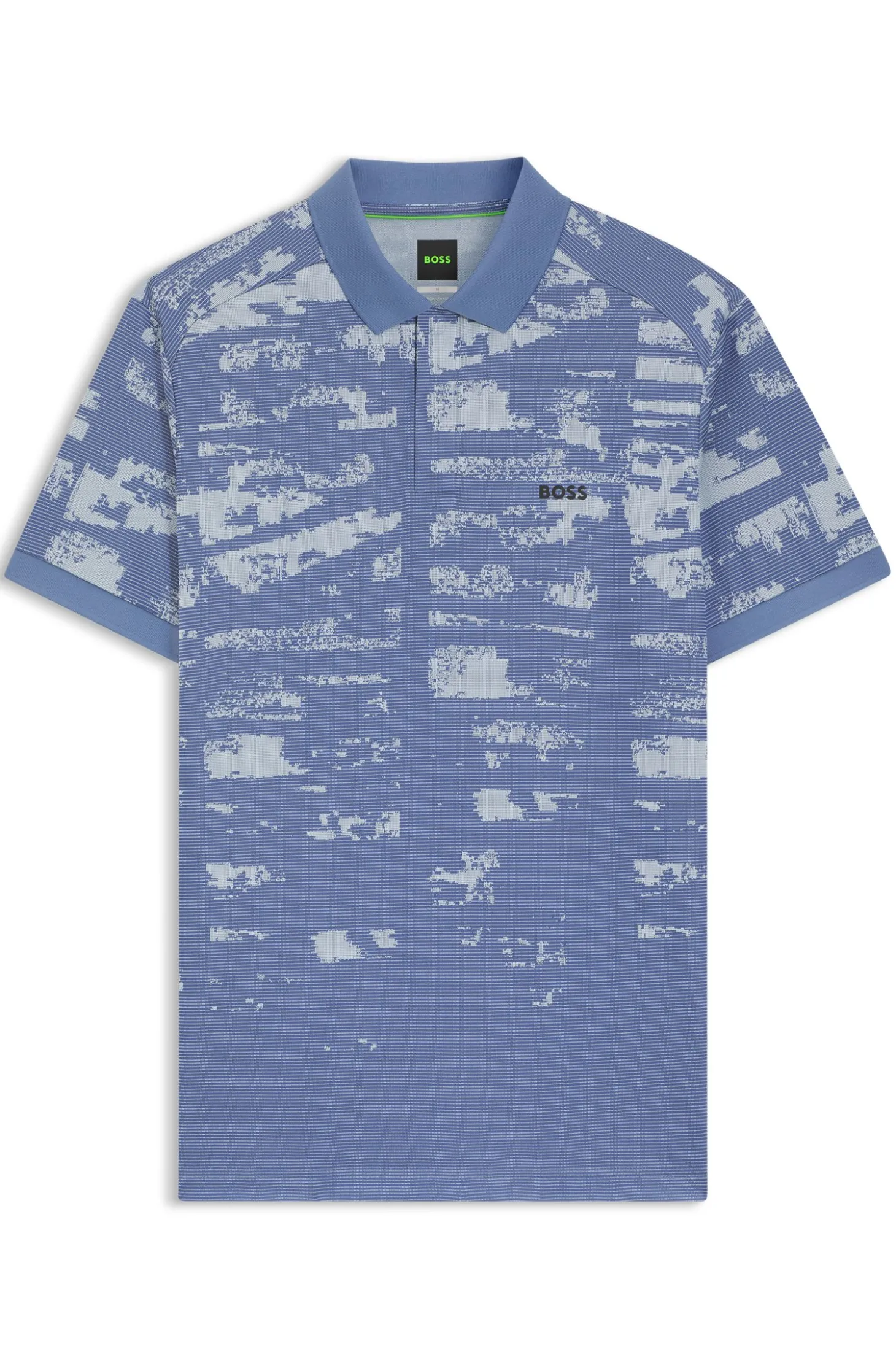 Active Slim-fit polo shirt with jacquard pattern