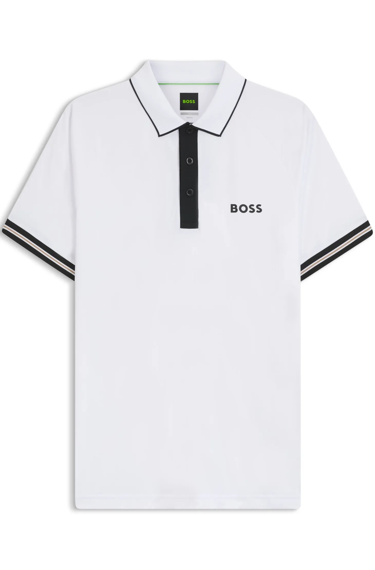 Active slim-fit polo shirt with moisture management