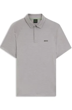 Active slim-fit polo shirt with thermoregulating performance