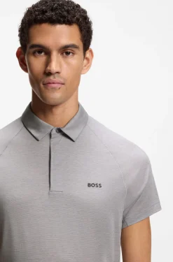 Active slim-fit polo shirt with thermoregulating performance