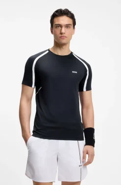 Active Slim-fit T-shirt in stretch fabric with contrast inserts