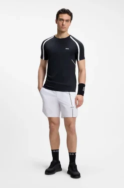 Active Slim-fit T-shirt in stretch fabric with contrast inserts