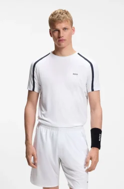 Active Slim-fit T-shirt in stretch fabric with contrast inserts