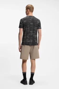Active Slim-fit T-shirt with jacquard pattern