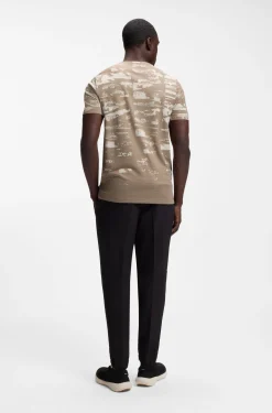 Active Slim-fit T-shirt with jacquard pattern