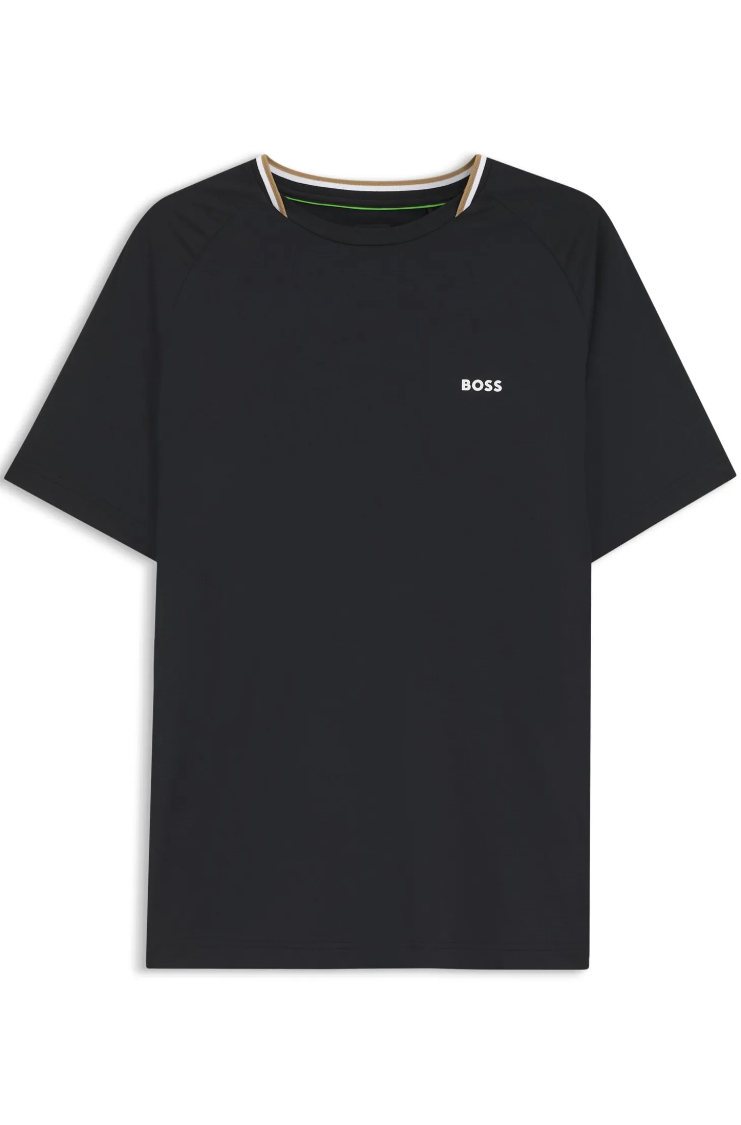 Active slim-fit T-shirt with signature-stripe collar