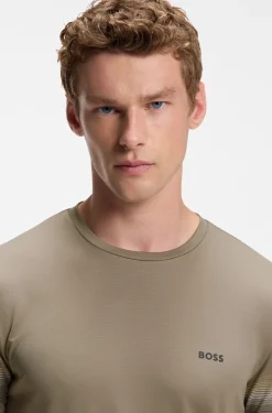 Active slim-fit T-shirt with sleeve stripes