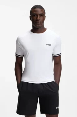 Active slim-fit T-shirt with tennis-ball embossing