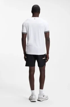 Active slim-fit T-shirt with tennis-ball embossing