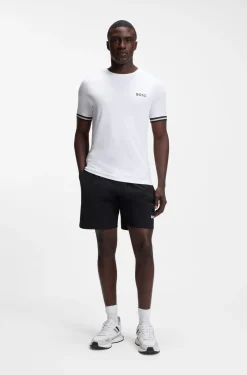 Active slim-fit T-shirt with tennis-ball embossing