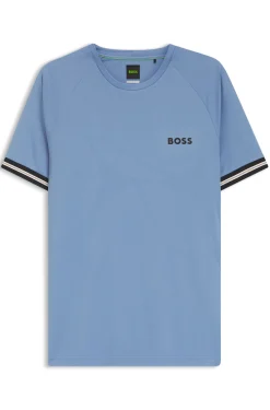 Active slim-fit T-shirt with tennis-ball embossing