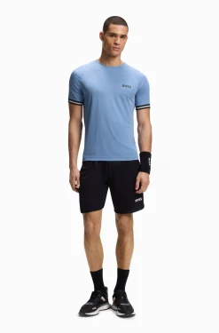 Active slim-fit T-shirt with tennis-ball embossing