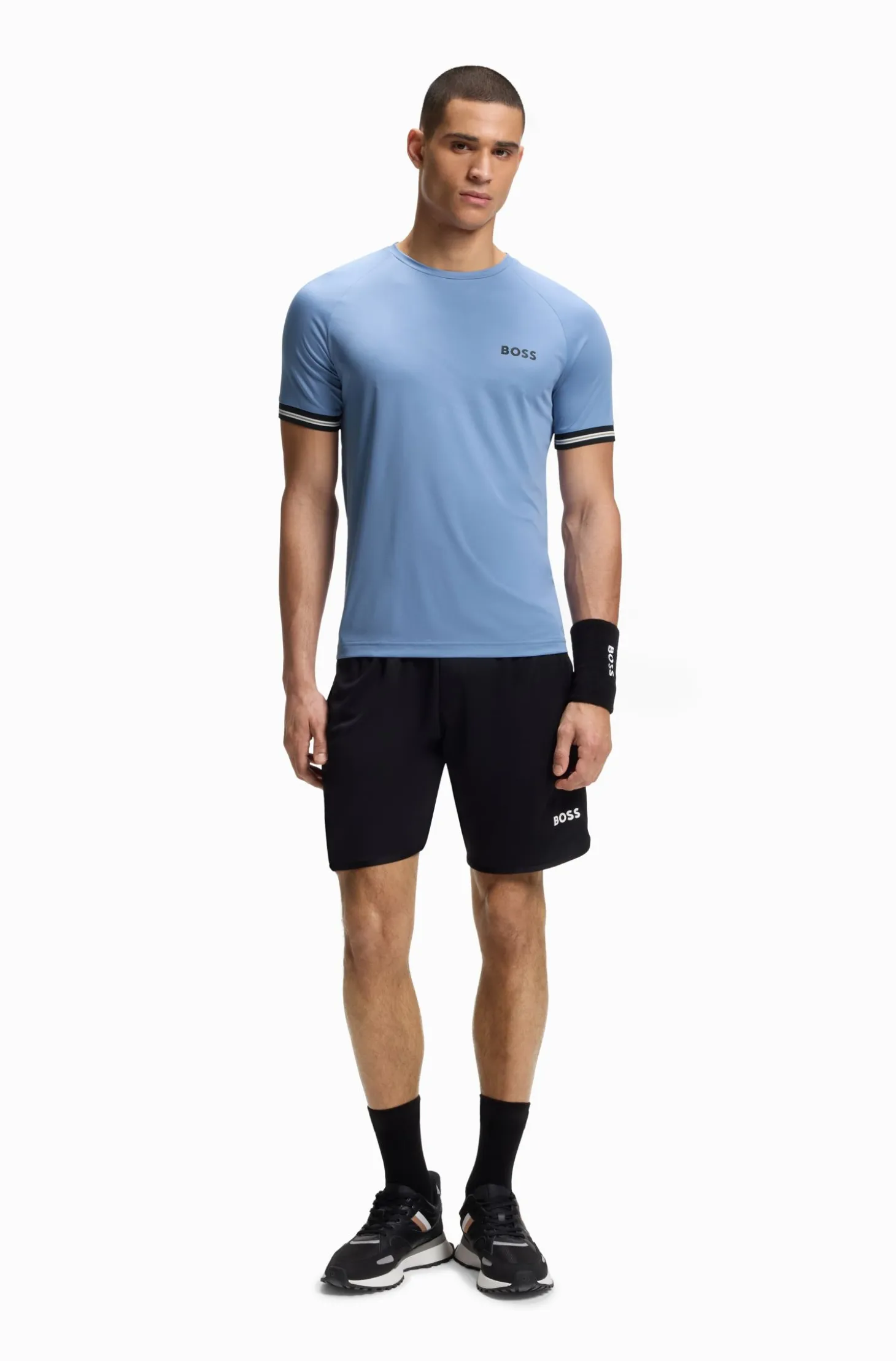 Active slim-fit T-shirt with tennis-ball embossing