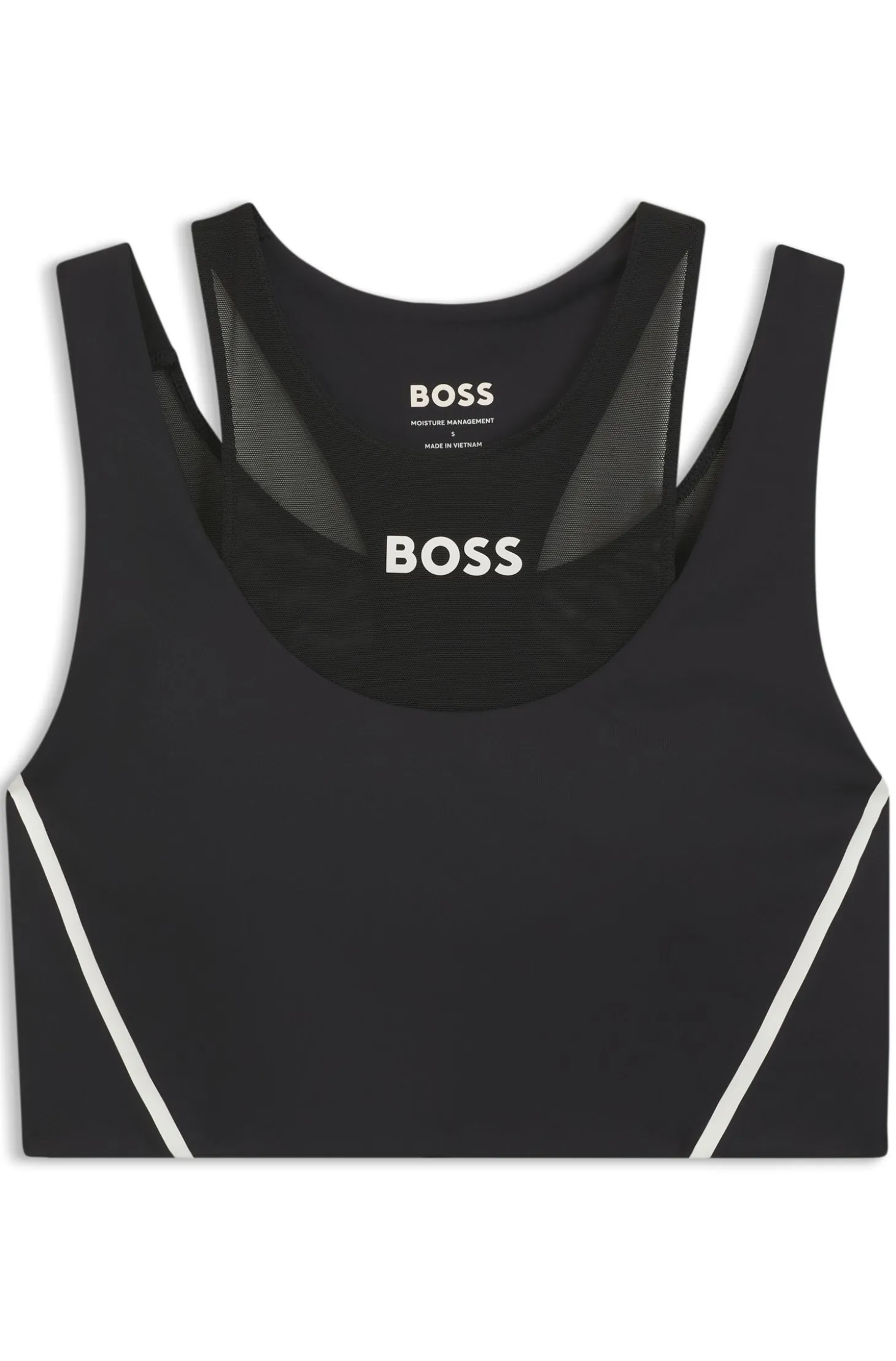 Active sports bra with mesh insert