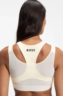 Active sports bra with mesh insert