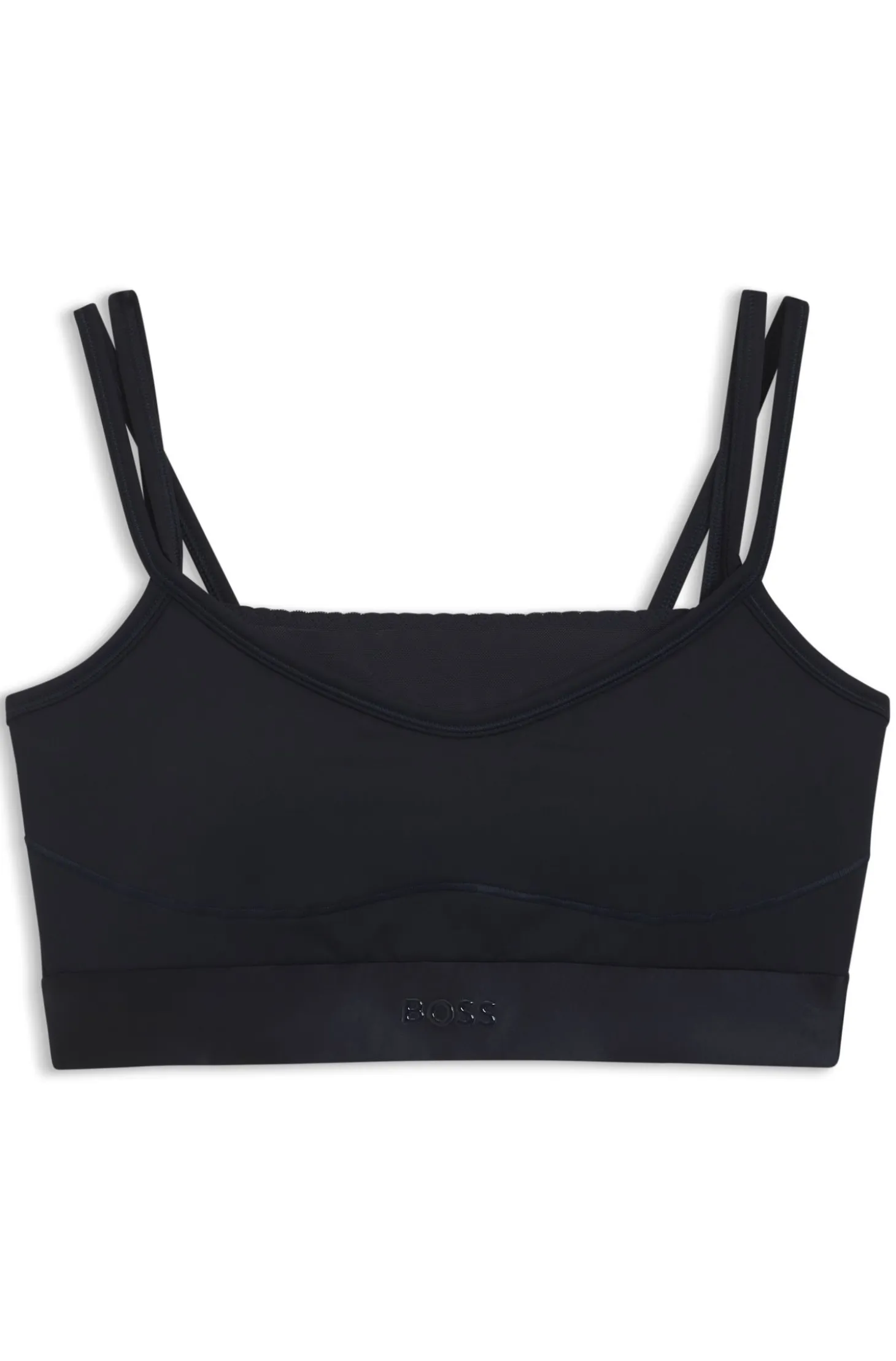 Active sports top with mesh insert
