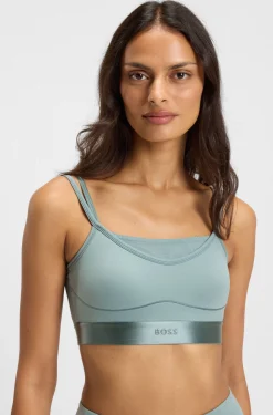 Active sports top with mesh insert