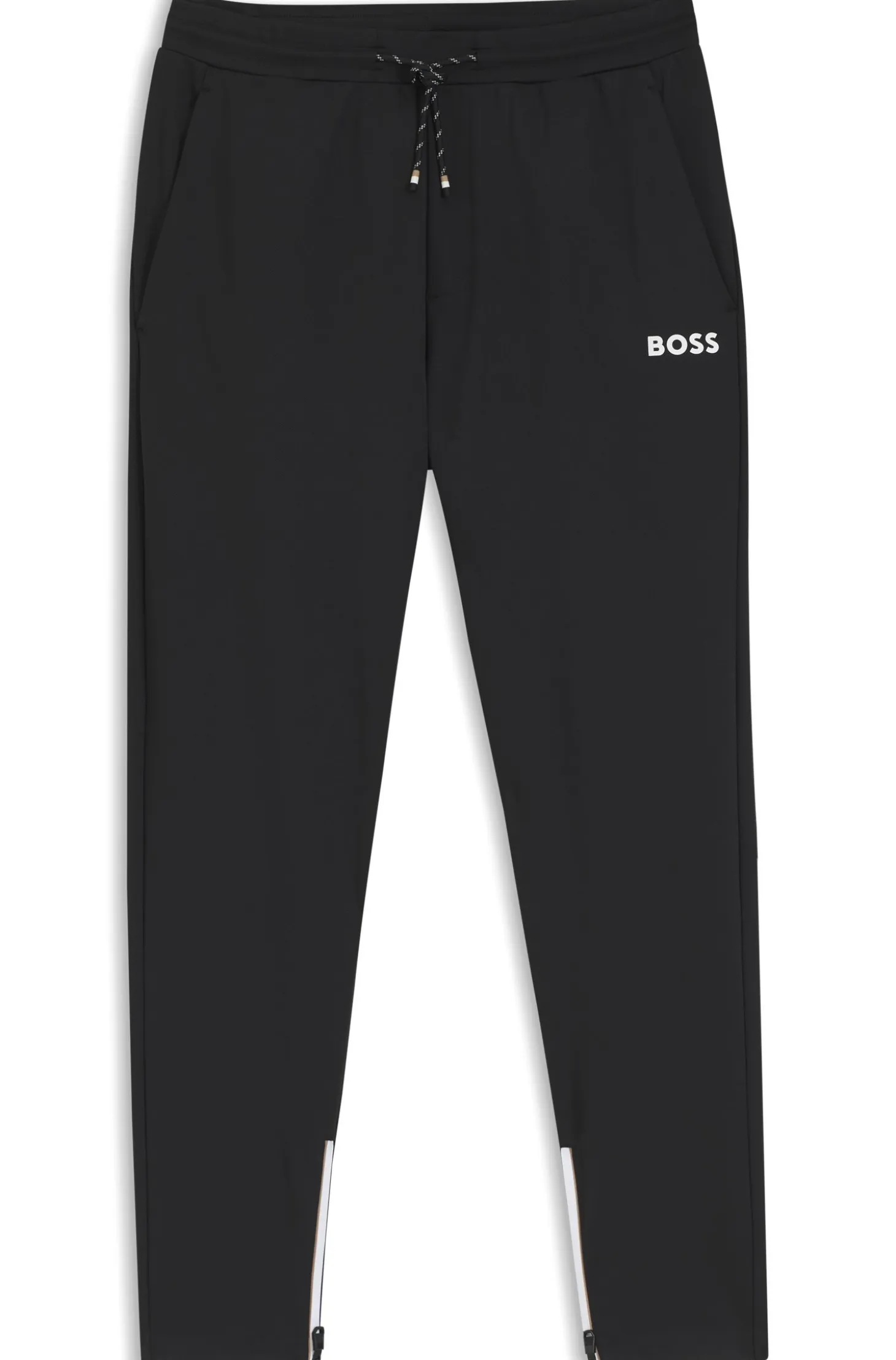 Active Stretch-gabardine tracksuit bottoms with zipped hems