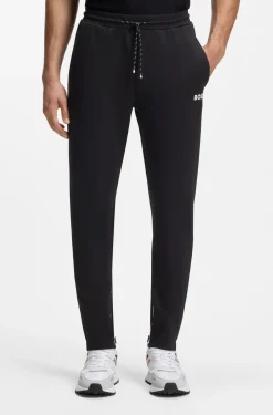 Active Stretch-gabardine tracksuit bottoms with zipped hems
