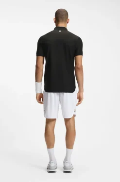 Active Stripe-jersey slim-fit polo shirt with four-way stretch