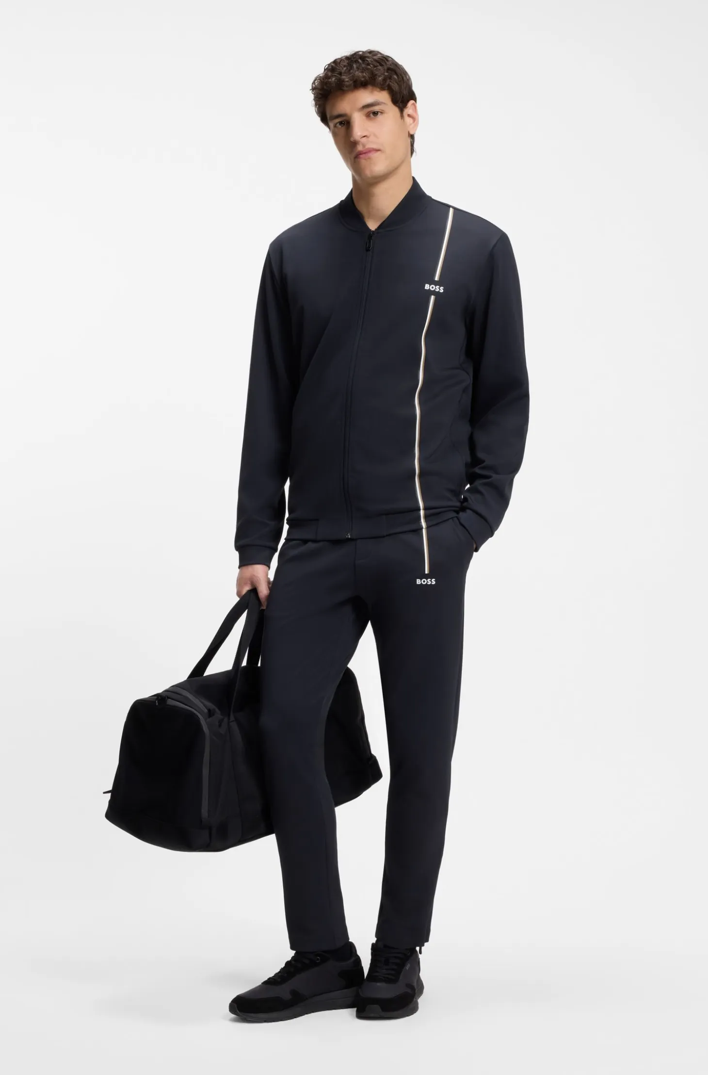 Active zip-up sweatshirt with moisture management